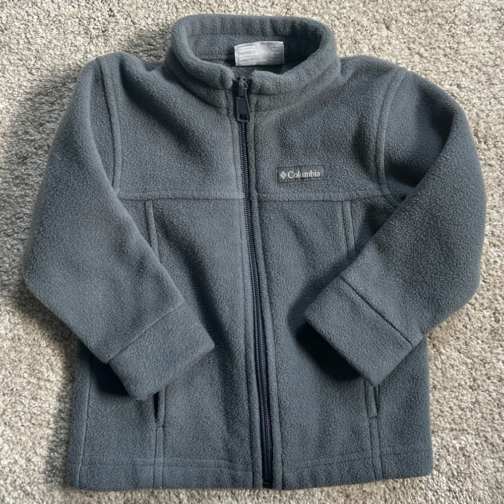 Columbia Zip-Up Fleece 12-18M in Gray